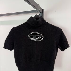 Dior Black Short Sleeve Turtleneck Sweater